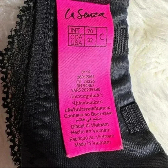 La Senza Strapless Push Up Bra Lace Black  & Cream Size 32C - Picture 10 of 16
